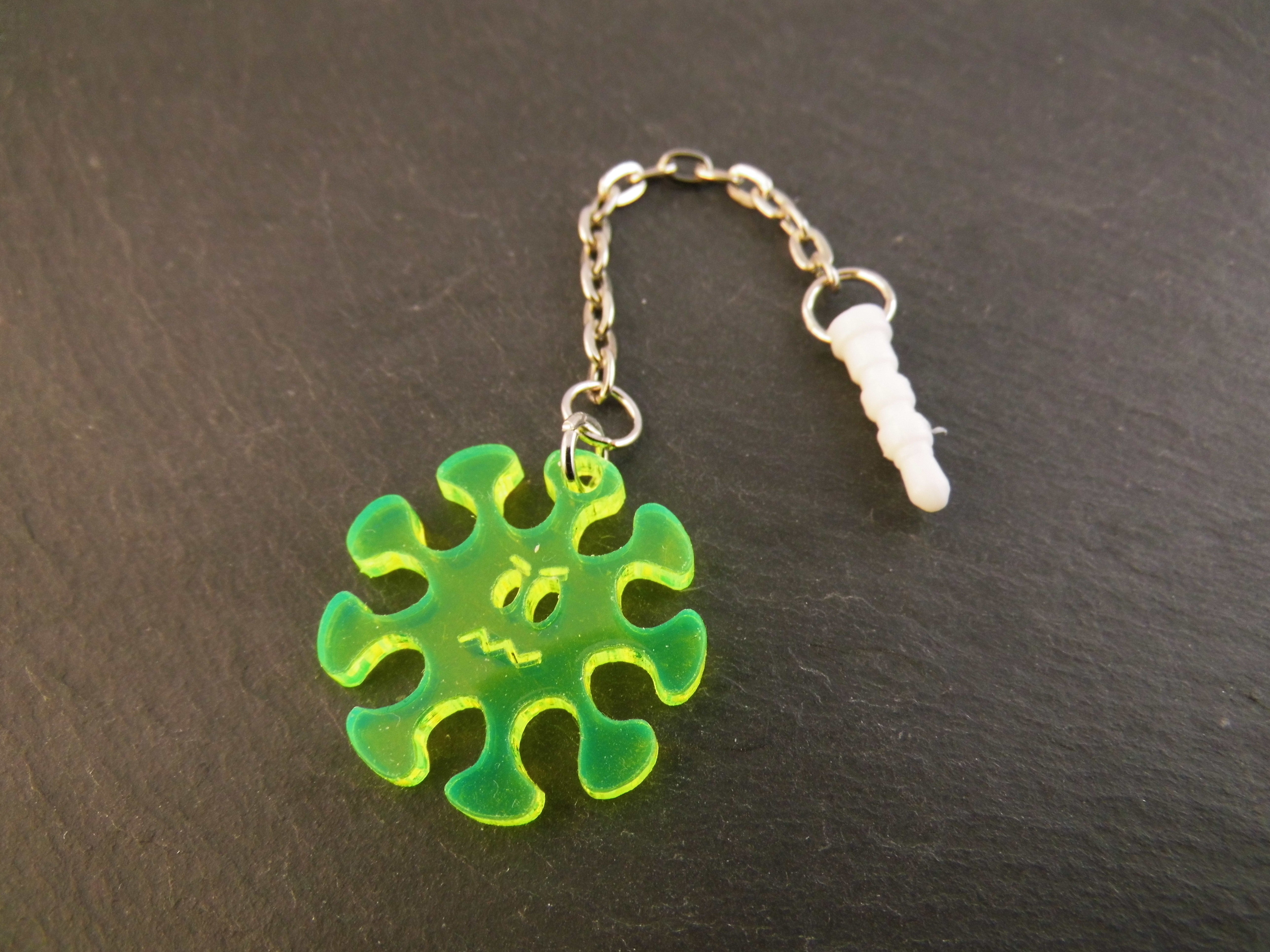Handyanhänger Virus Männergrippe Handyschmuck Staubschutz
